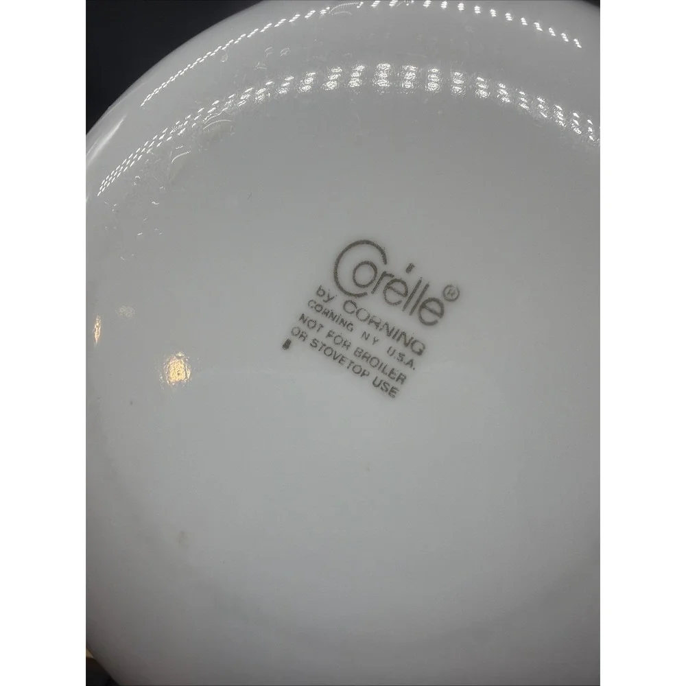 2 Vintage Corelle by Corning Butterfly Gold Cereal Soup Bowl 6 1/4
